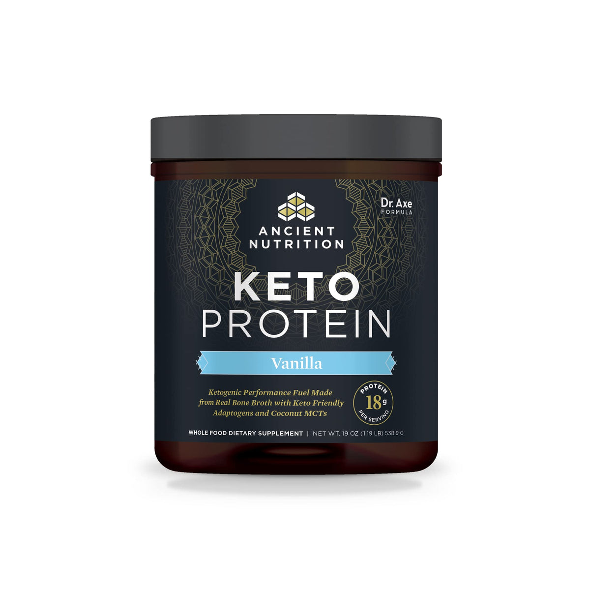 Ancient Nutrition KetoPROTEIN Powder Vanilla - 17 Servings