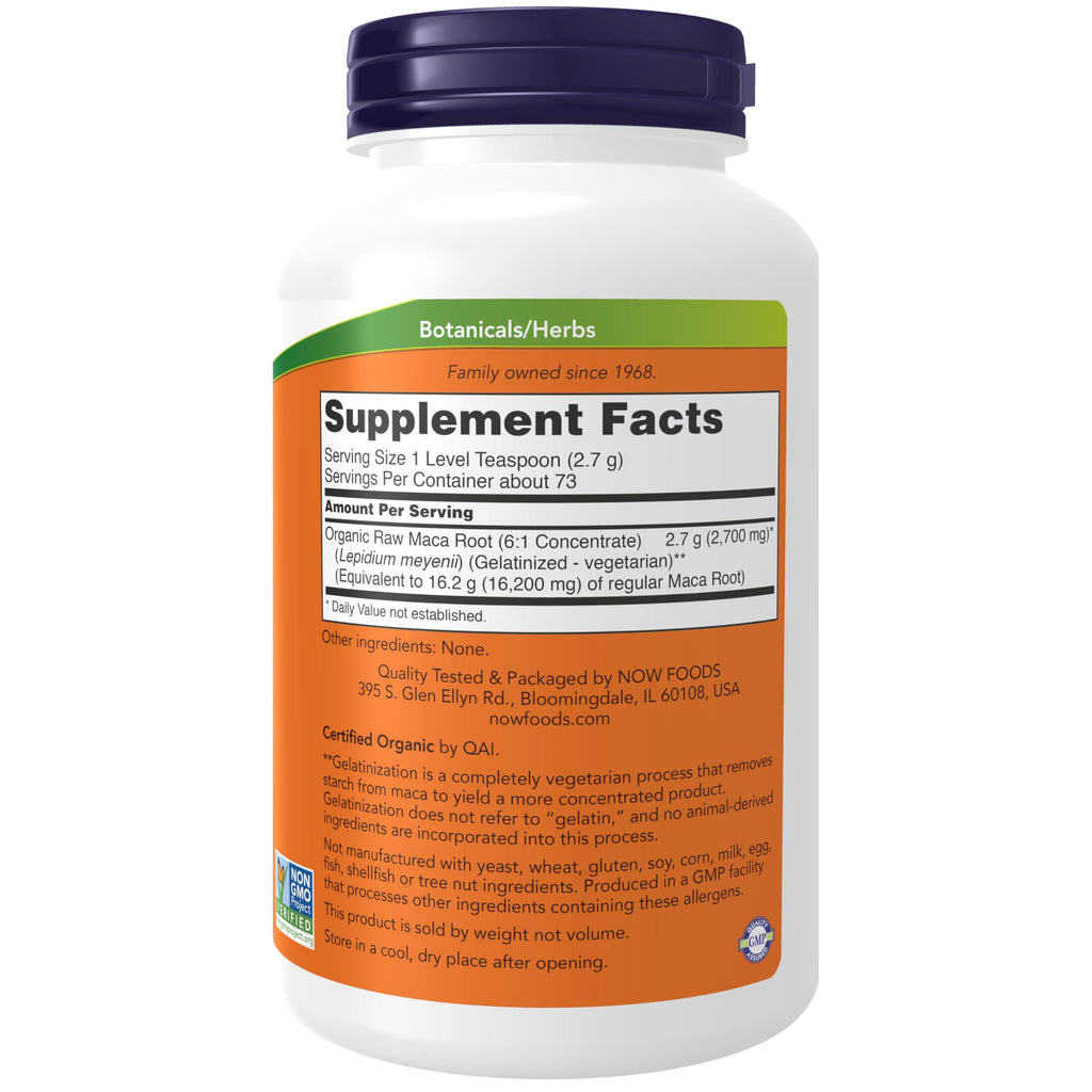 NOW Supplements Organic Maca Pure Powder - 7 Ounce - image 2