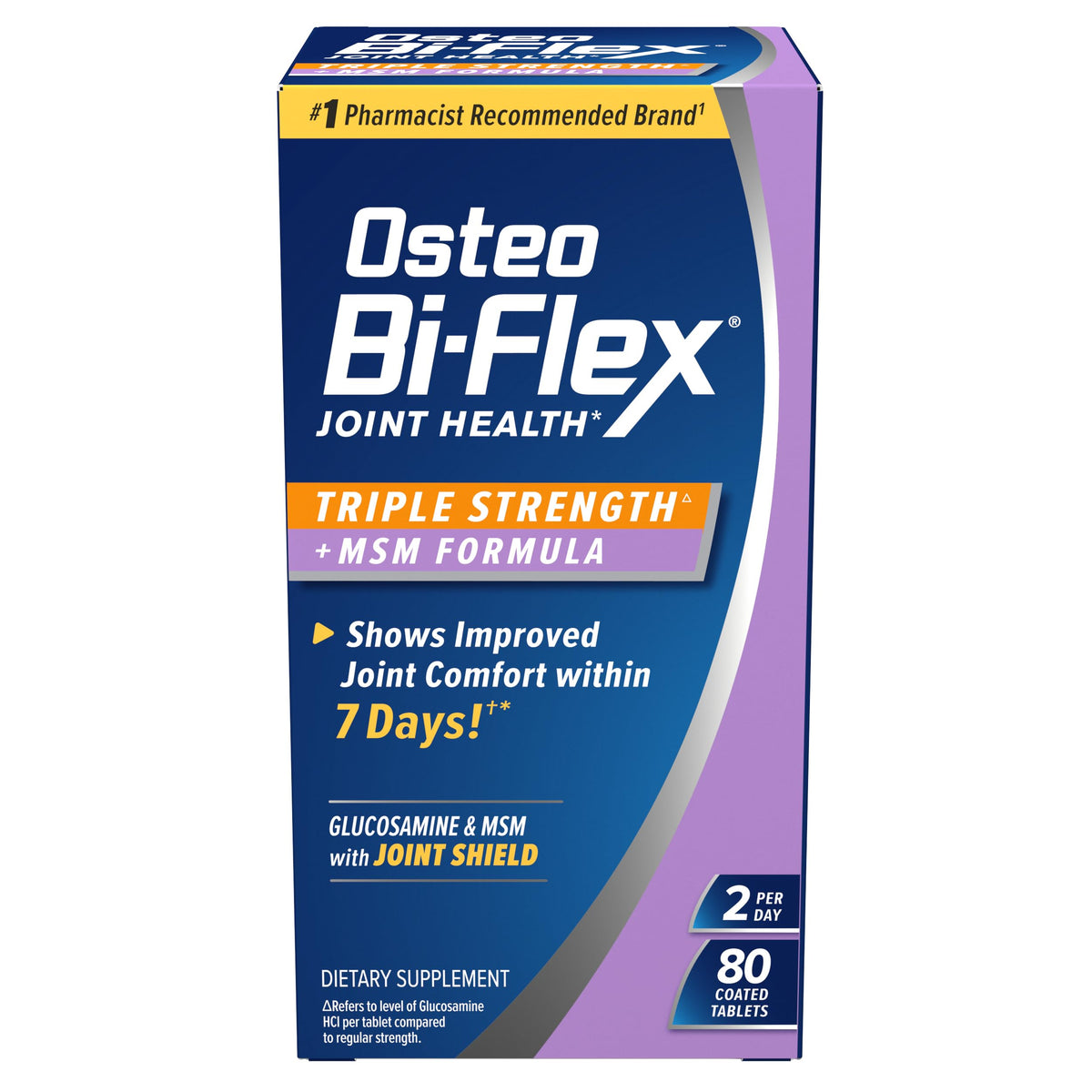 Osteo Bi-Flex Triple Strength Glucosamine with MSM - 80 Tablets