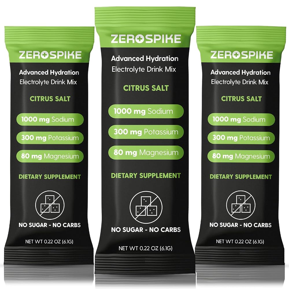 Zerospike No Sugar Electrolytes Powder Packets