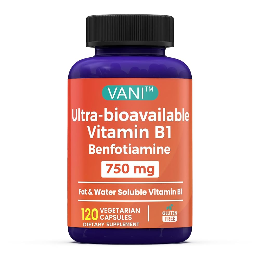 VANI Vitamin B1 Benfotiamine 750mg - 120 Capsules