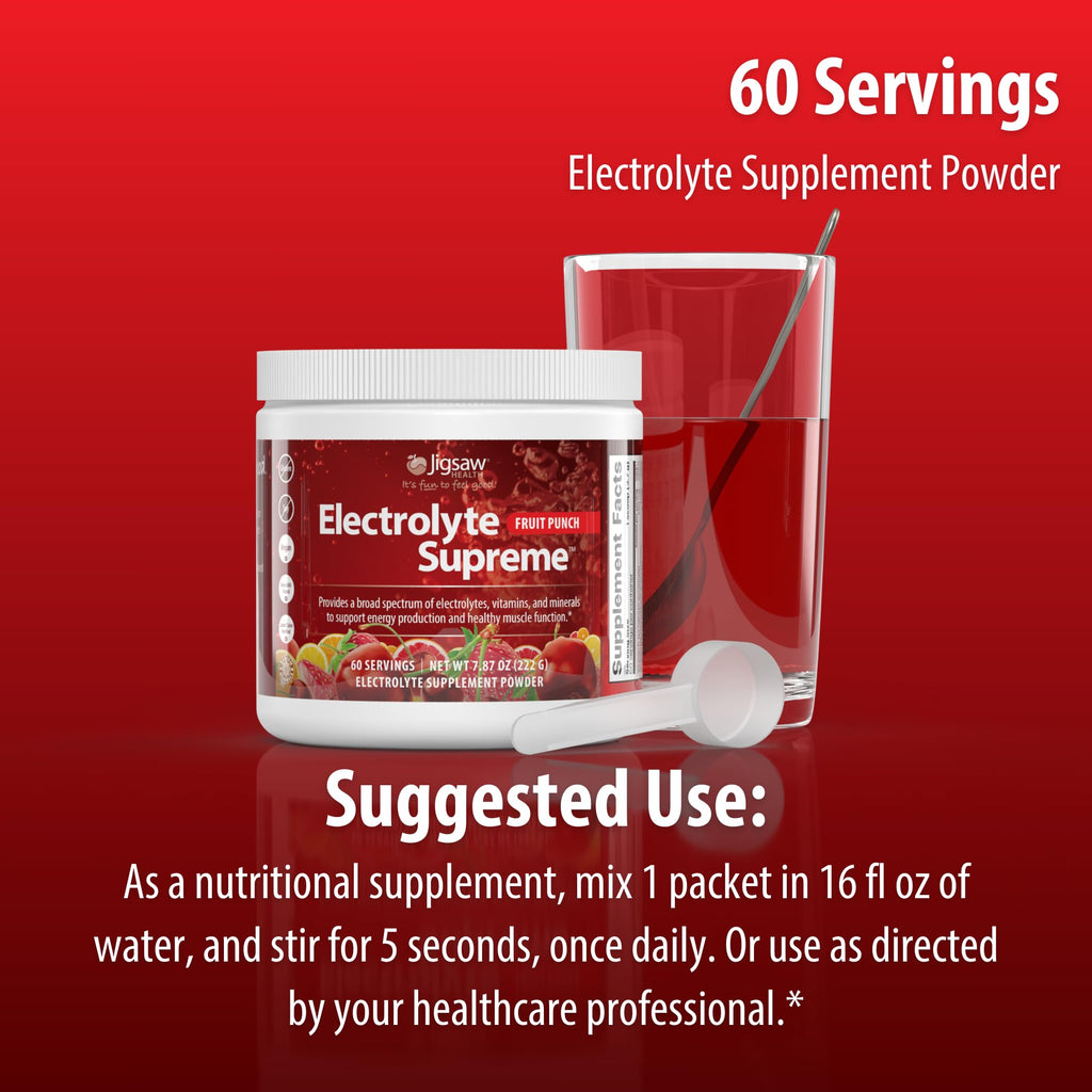 Jigsaw Health Electrolyte Supreme Powder Fruit Punch - 60 Servings - image 9