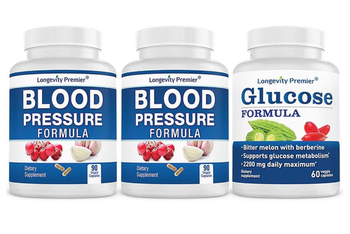(Bonus Pack) Longevity Blood Pressure Formula 90 caps x 2 Bottles