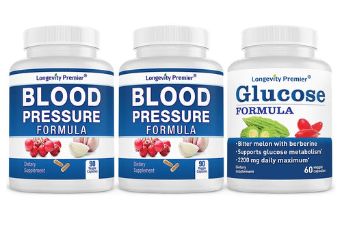 (Bonus Pack) Longevity Blood Pressure Formula 90 caps x 2 Bottles