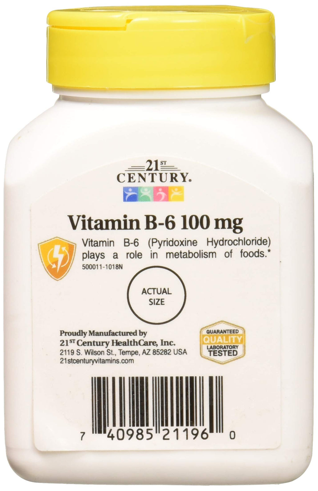 21st Century Vitamin B-6 100 mg - 110 Tablets - image 4