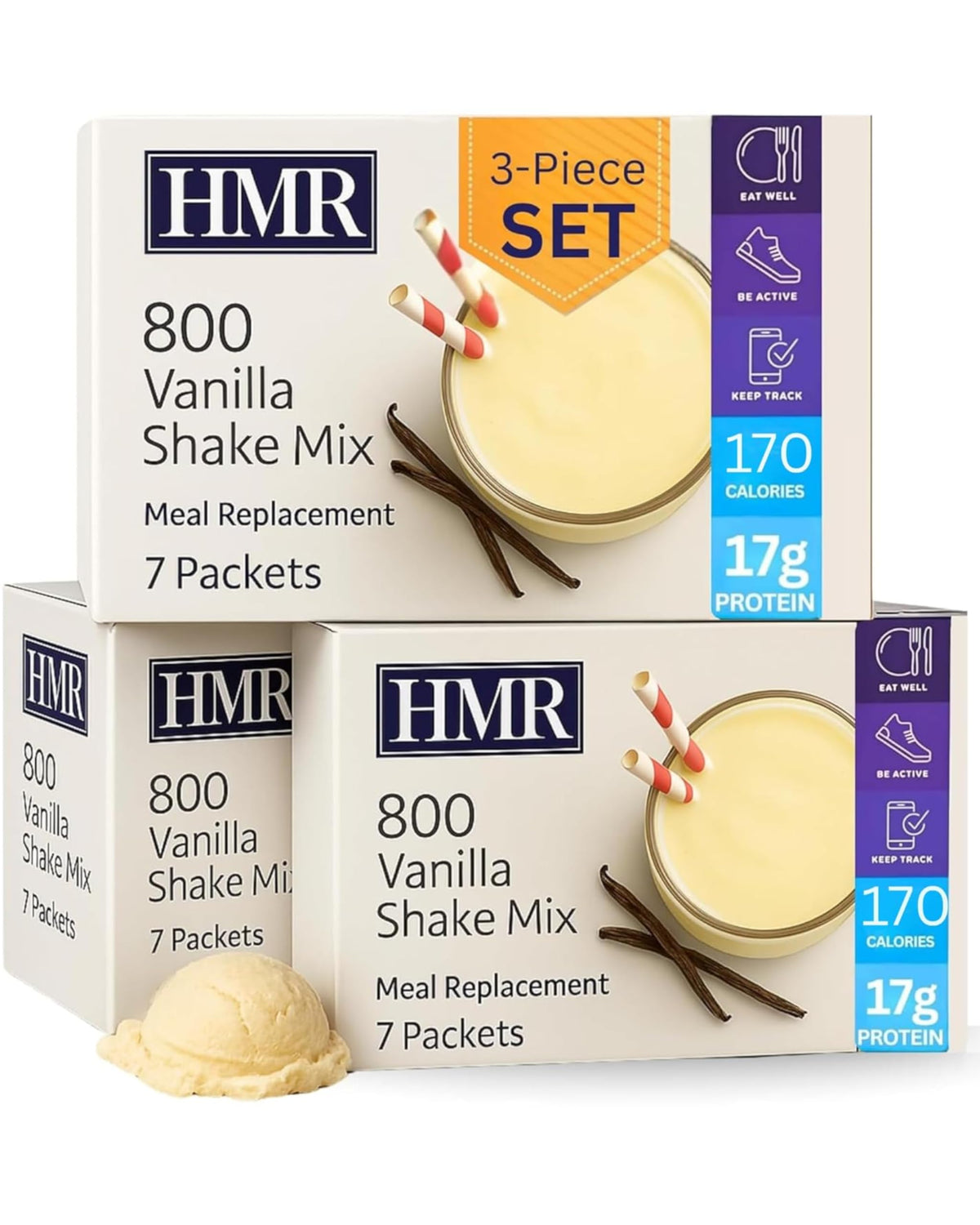 HMR 800 Meal Replacement Shake Mix, 17g Protein, 18 Servings