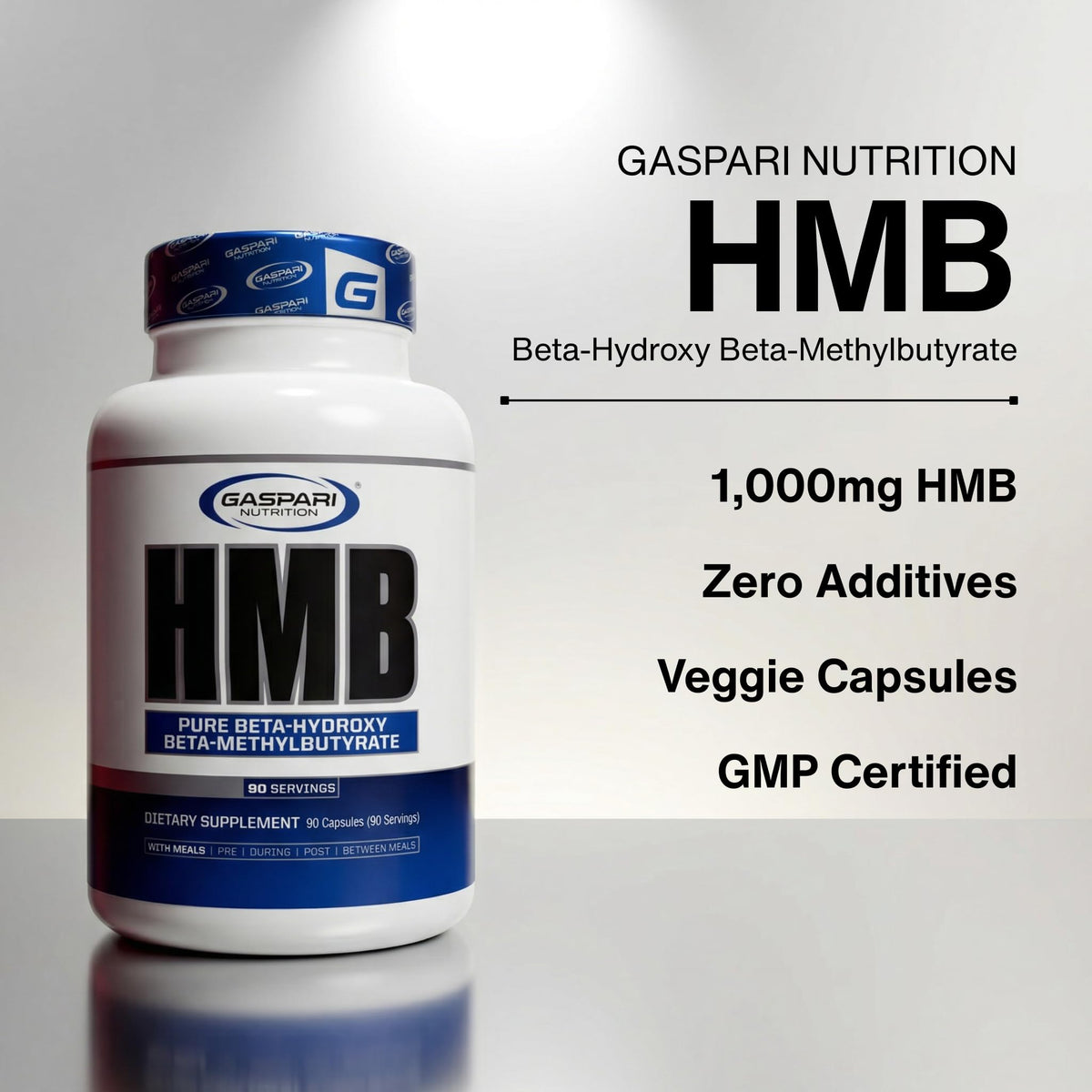 Gaspari Nutrition HMB 1,000 mg Muscle Growth Support - 90 Capsules - image 3
