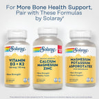 SOLARAY Calcium Magnesium Zinc - 275 Vegetarian Capsules - image 6