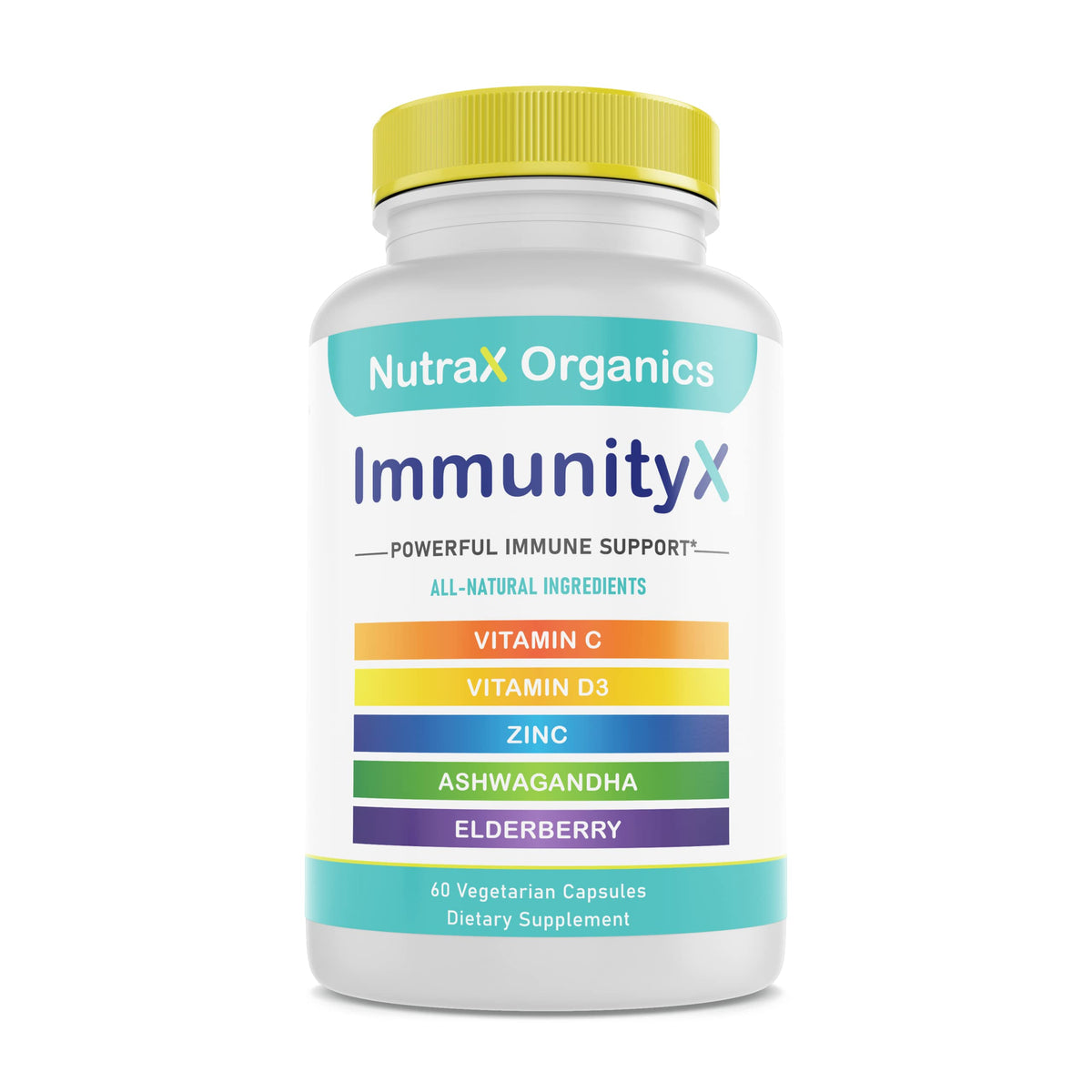 NutraX Organics Immune Support Supplement - 60 Vegan Capsules