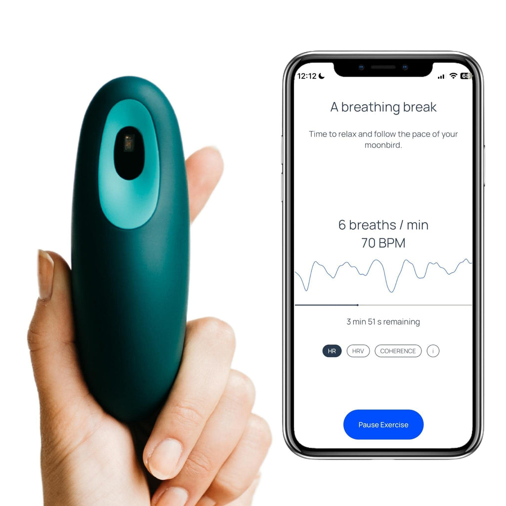 moonbird Handheld Breathing Guide Rechargeable - Blue Green