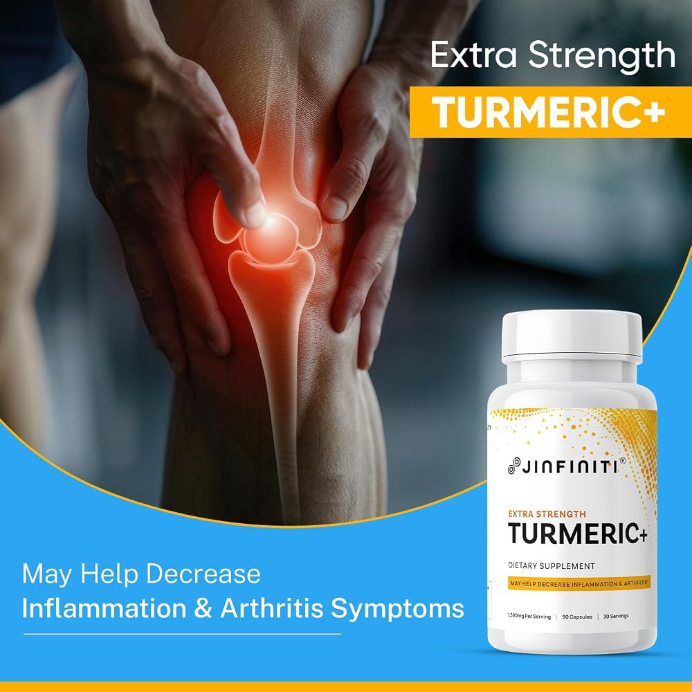 Jinfiniti Extra Strength Turmeric Curcumin - 90 Capsules - image 2