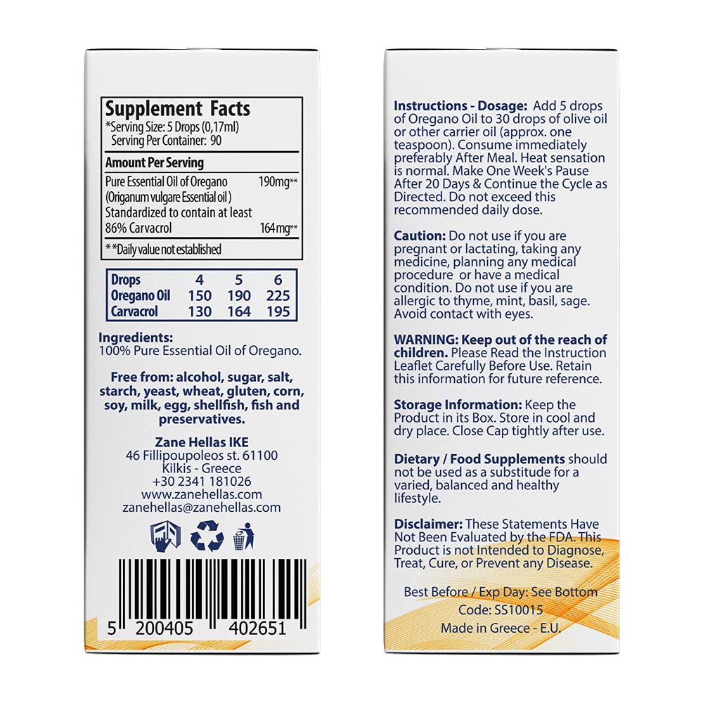 Zane HELLAS Probably the best oregano oil products in the world