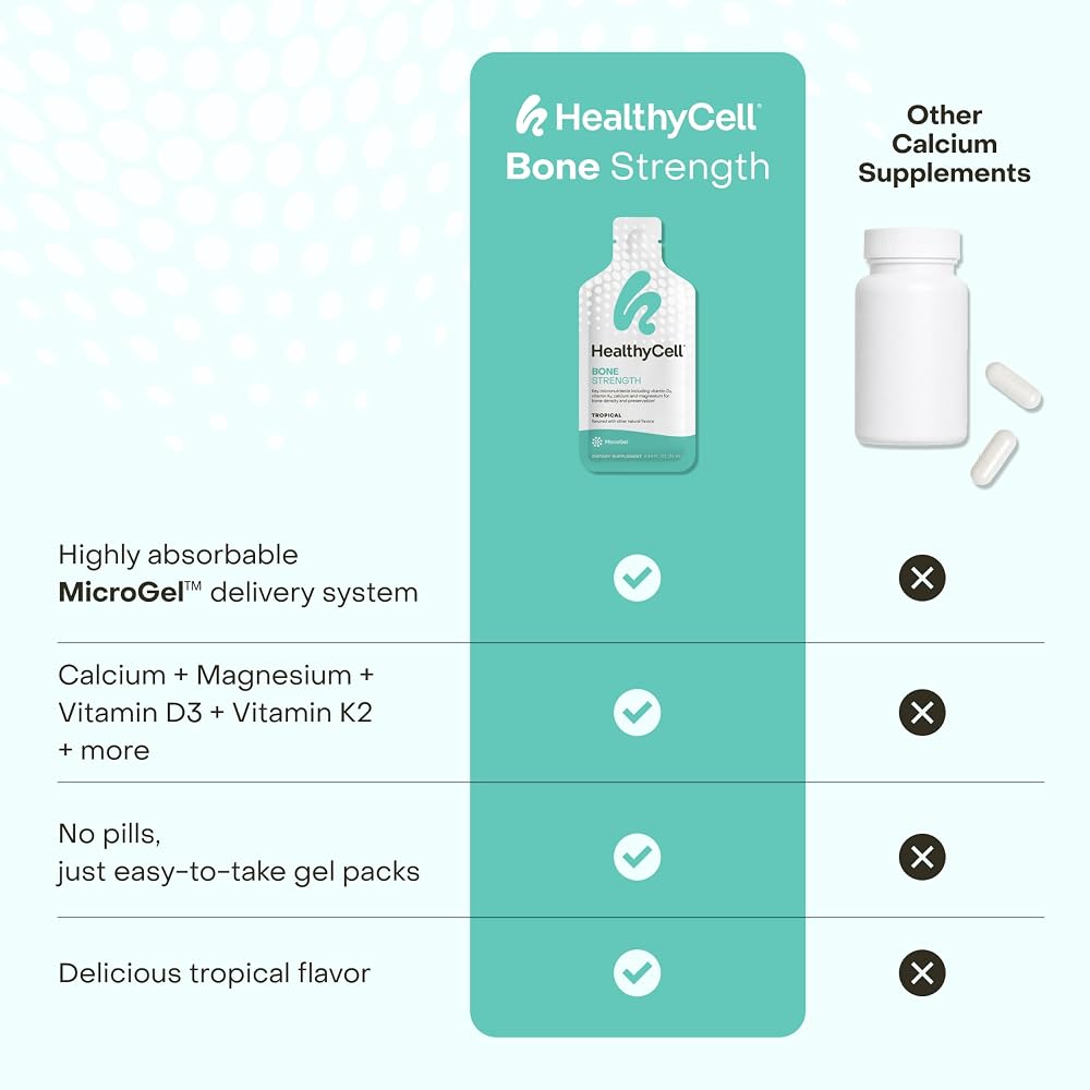 HealthyCell Bone Strength Liquid Supplement - 30 Gel Packs - image 6