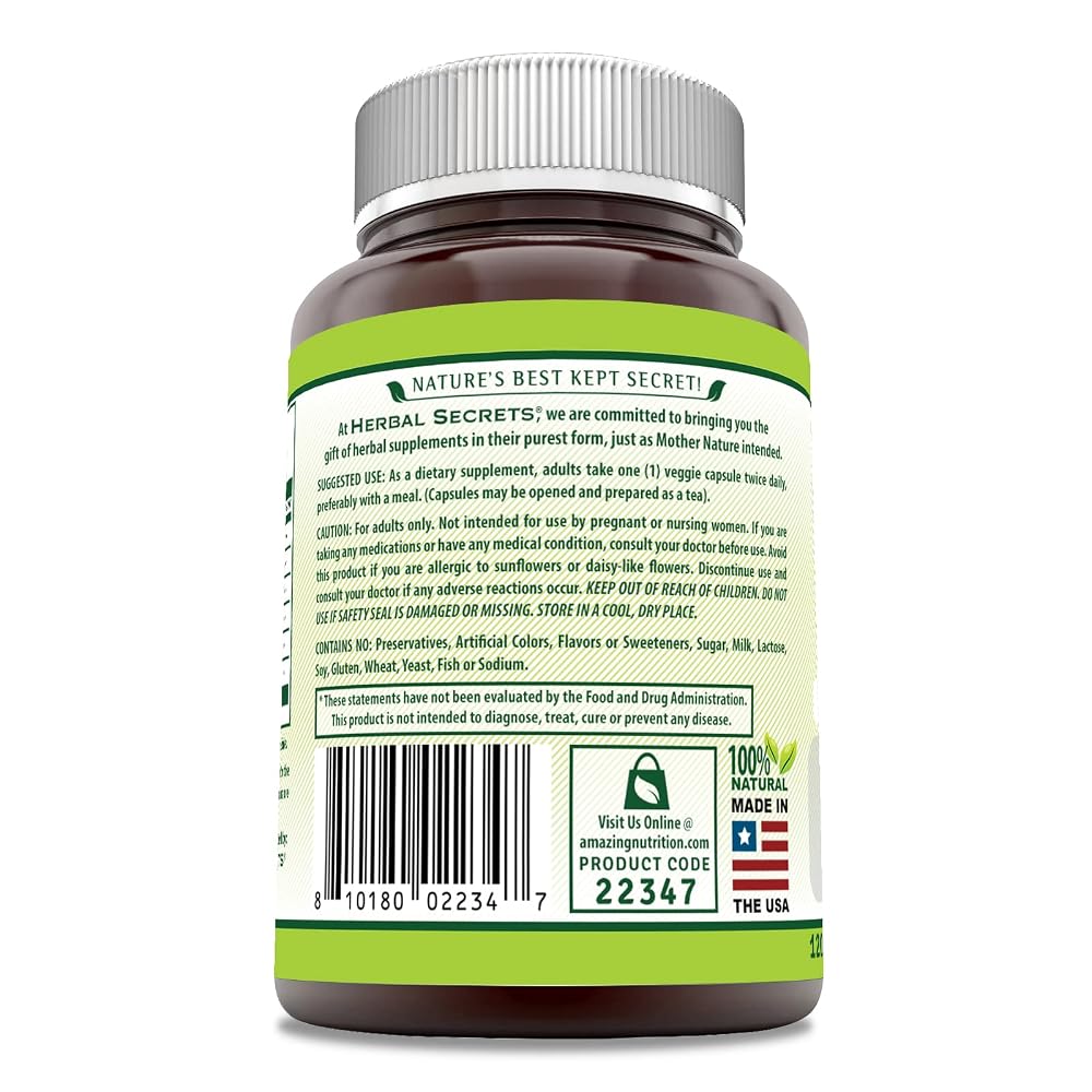 Herbal Secrets Echinacea & Goldenseal Root Supplement - 120 Vegetarian Capsules - image 3