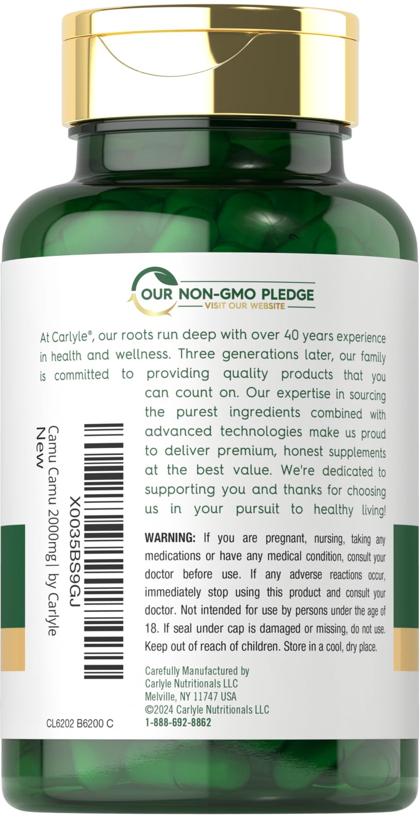 Carlyle Camu Camu with Vitamin C - 150 Capsules - image 3