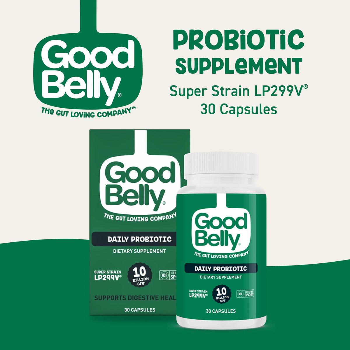 GoodBelly Probiotic Capsules for Digestive Health - 30 Capsules - image 2