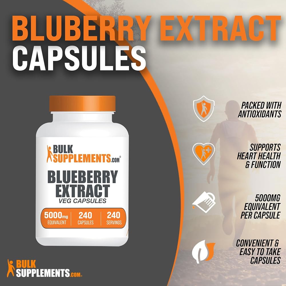 BulkSupplements Blueberry Extract Capsules - 240 Vegetarian Capsules - image 3