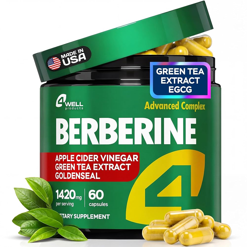 4Well Products Berberine HCL & Japanese Green Tea Extract 150mg
