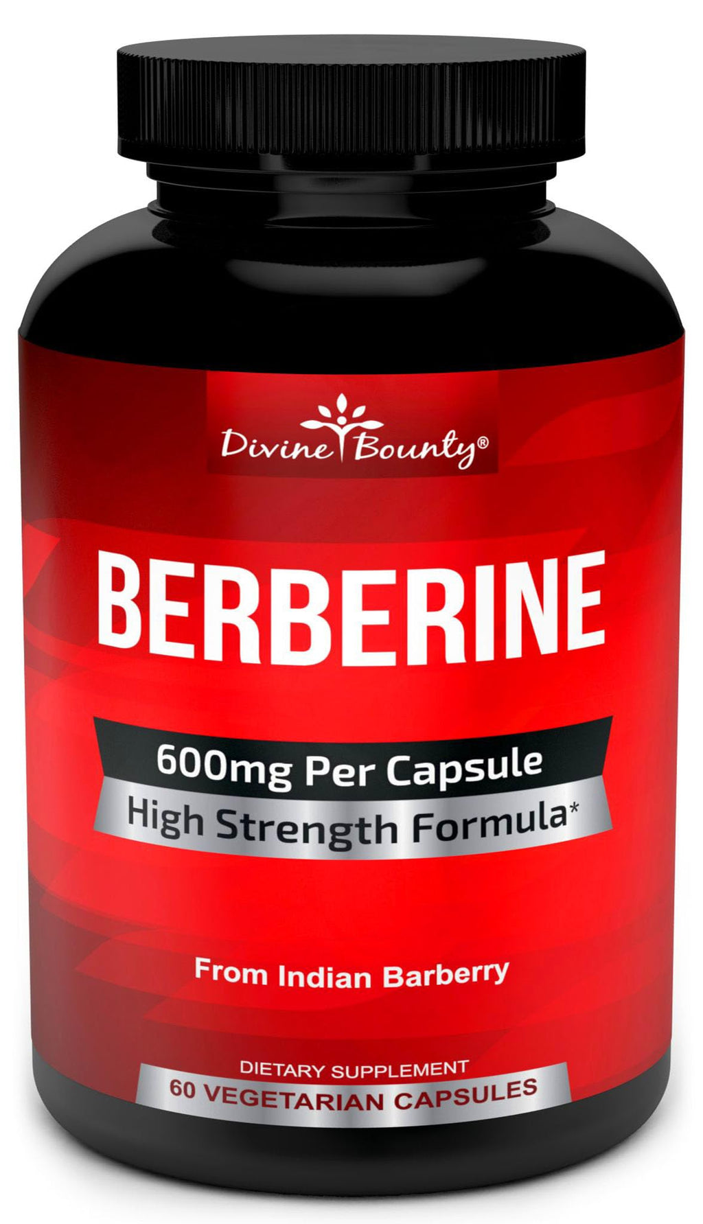 Divine Bounty Berberine Supplement 600mg - 60 Capsules