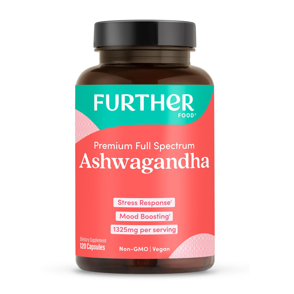 Further Food Organic Ashwagandha Root Capsules 1325 mg - 120 Capsules