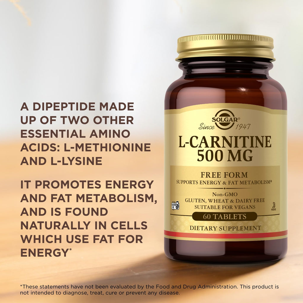 Solgar L-Carnitine 500 mg - 60 Tablets - image 4