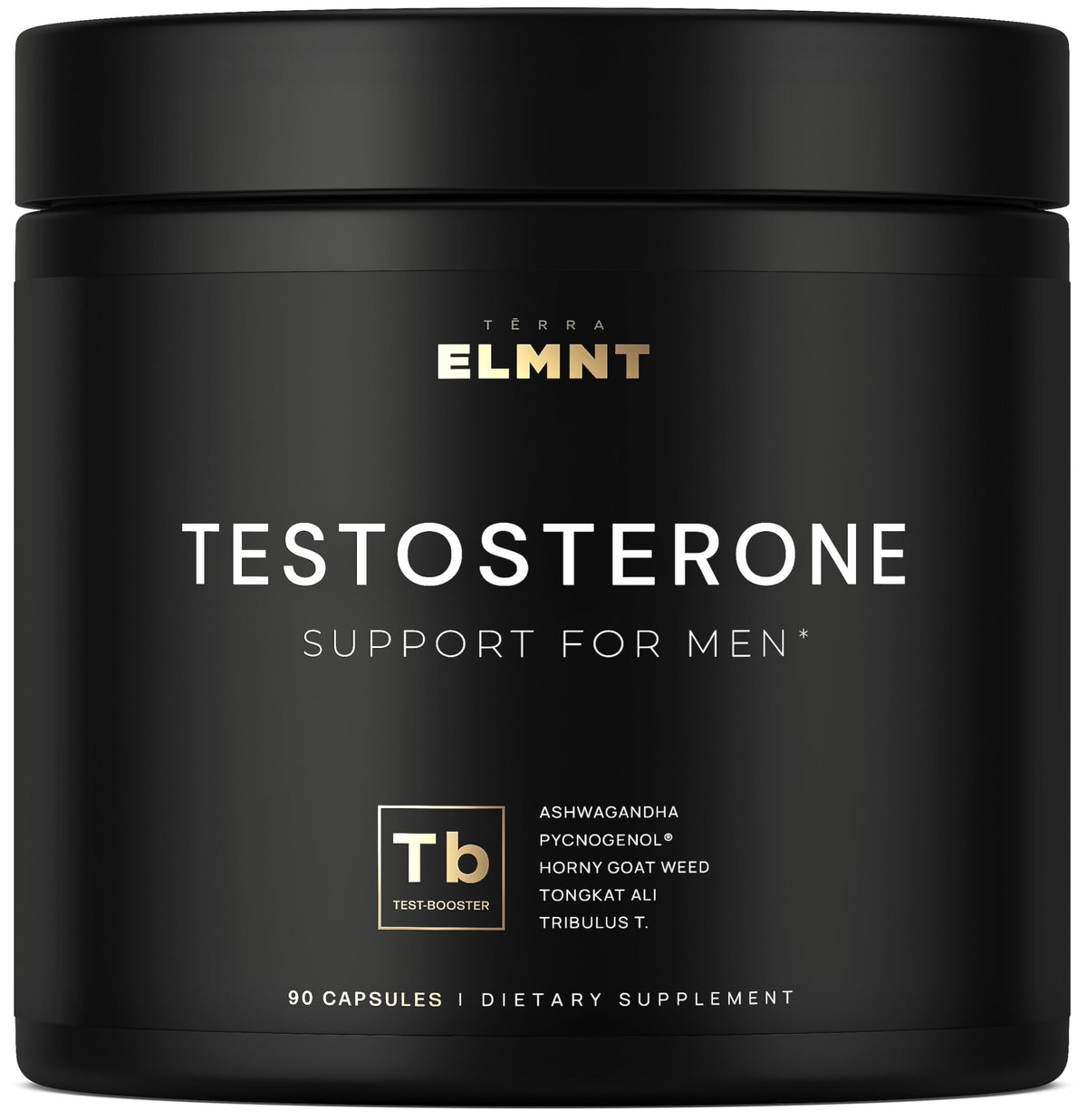 TERRA ELMNT Testosterone Booster for Men with Ashwagandha - 90 Capsules