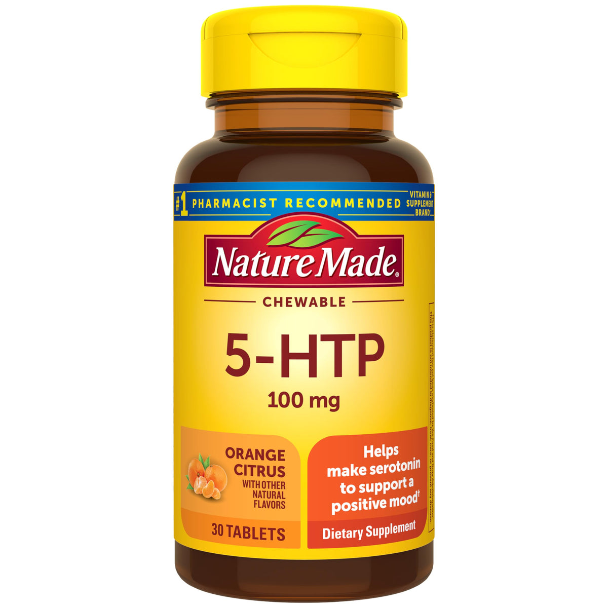 Nature Made 5-HTP 100mg Mood Support Chewable Tablets - 30 Count