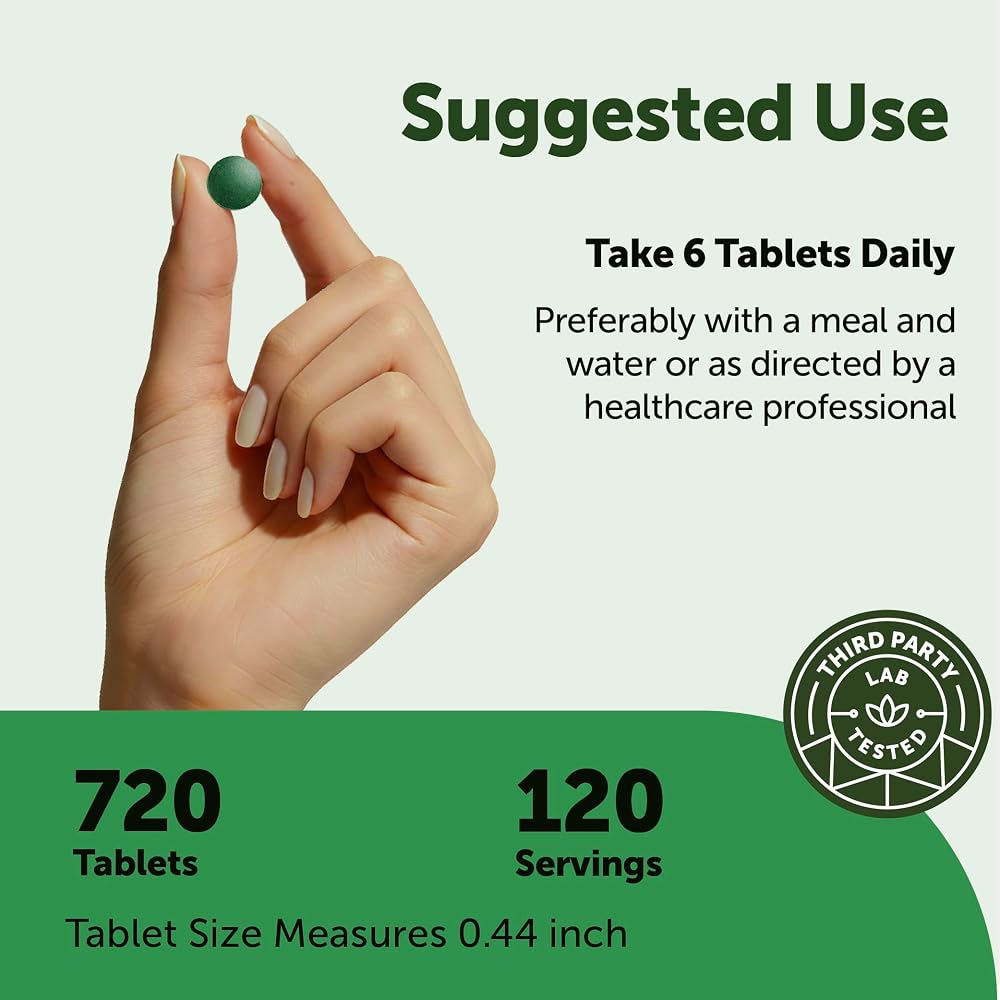 Micro Ingredients Organic Spirulina Supplement - 720 Tablets - image 4