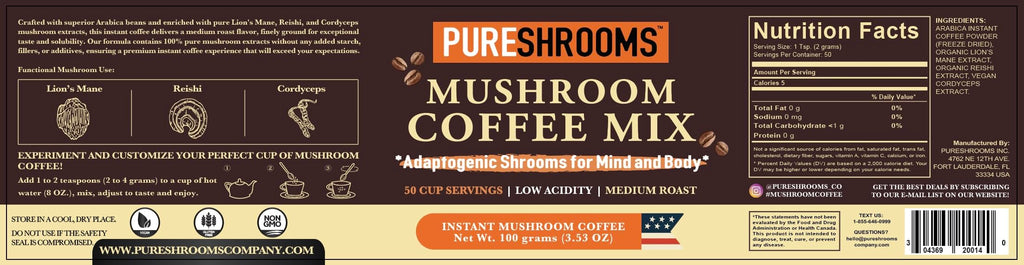Pure Shrooms Adaptogenic Coffee
