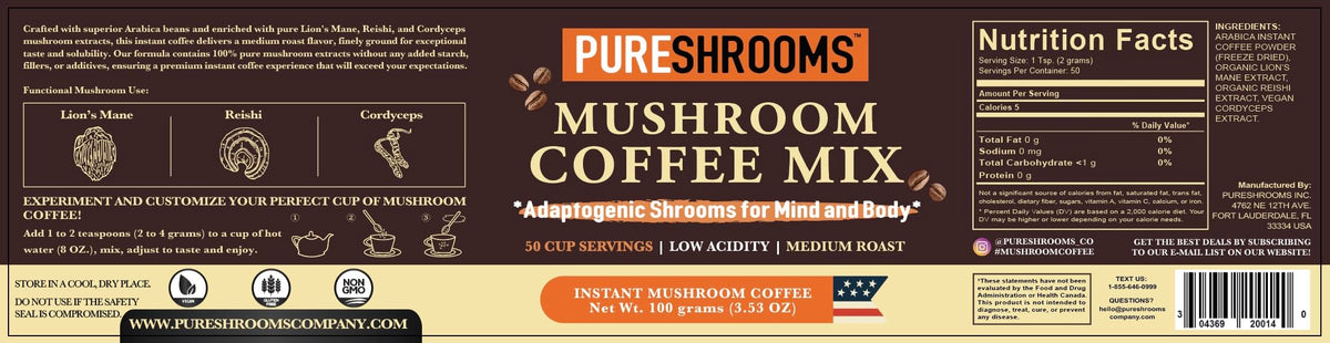 Pure Shrooms Adaptogenic Coffee
