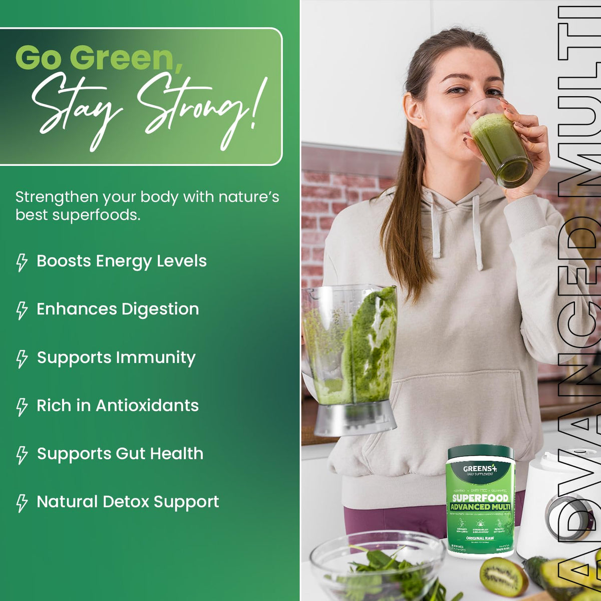 Greens+ Advanced Multi Raw Superfood Powder - 9.4 oz - image 4