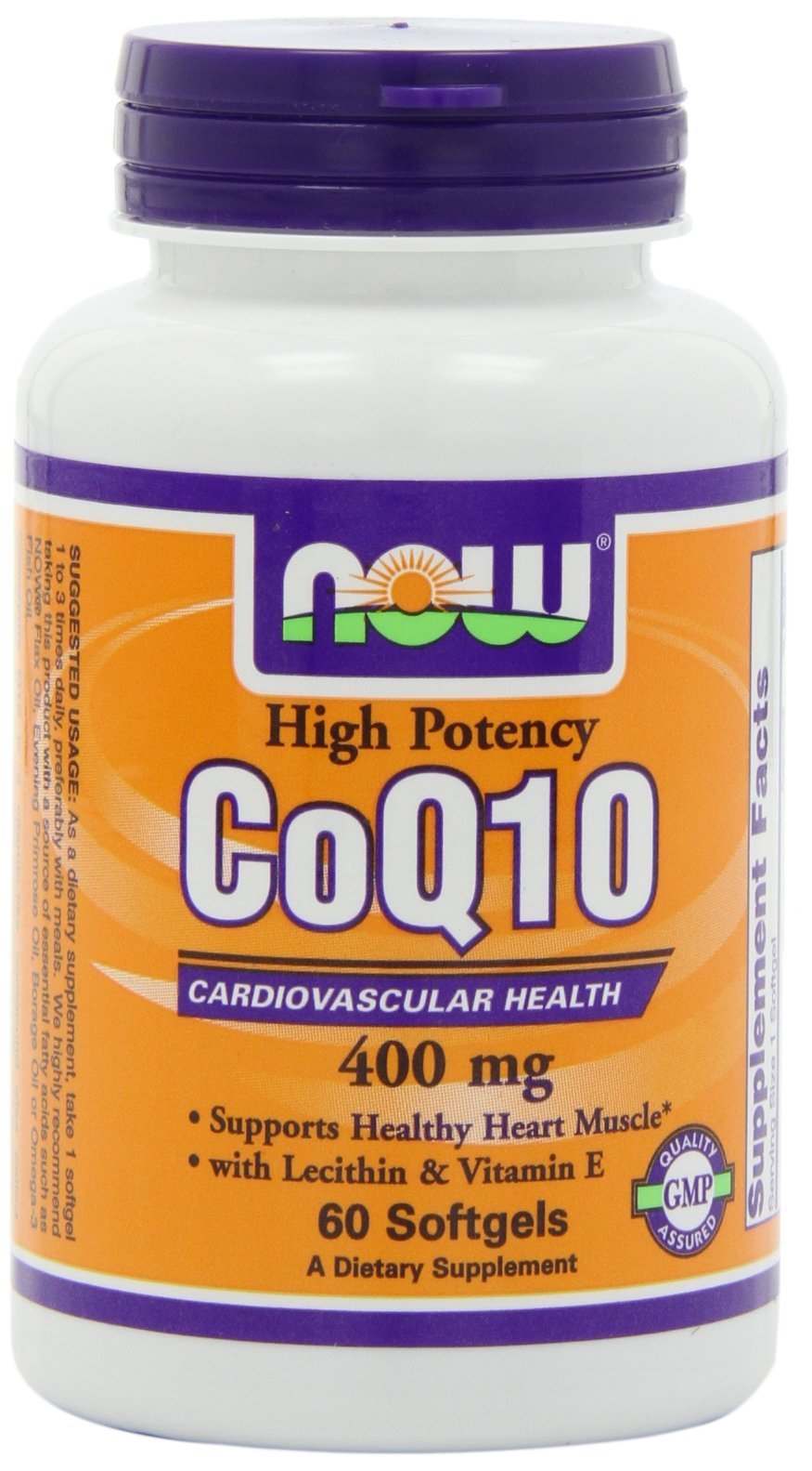 NOW Foods CoQ10 400 mg with Vitamin E - 60 Softgels