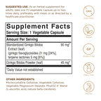 Solgar Ginkgo Biloba Leaf Extract - 180 Vegetable Capsules - image 2