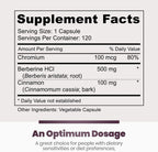 Simply Natures Pure Premium Berberine HCl 500mg - 120 Capsules