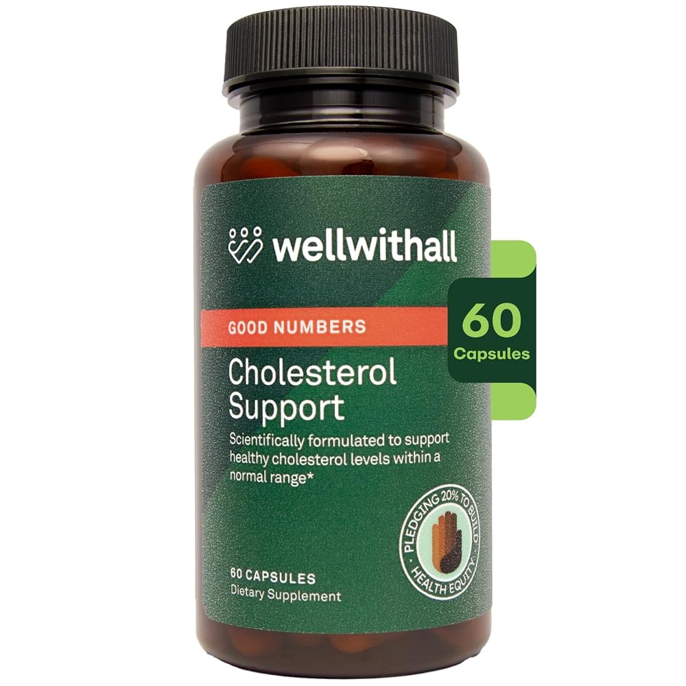 WellWithAll Cholesterol Support Supplement - 60 Capsules