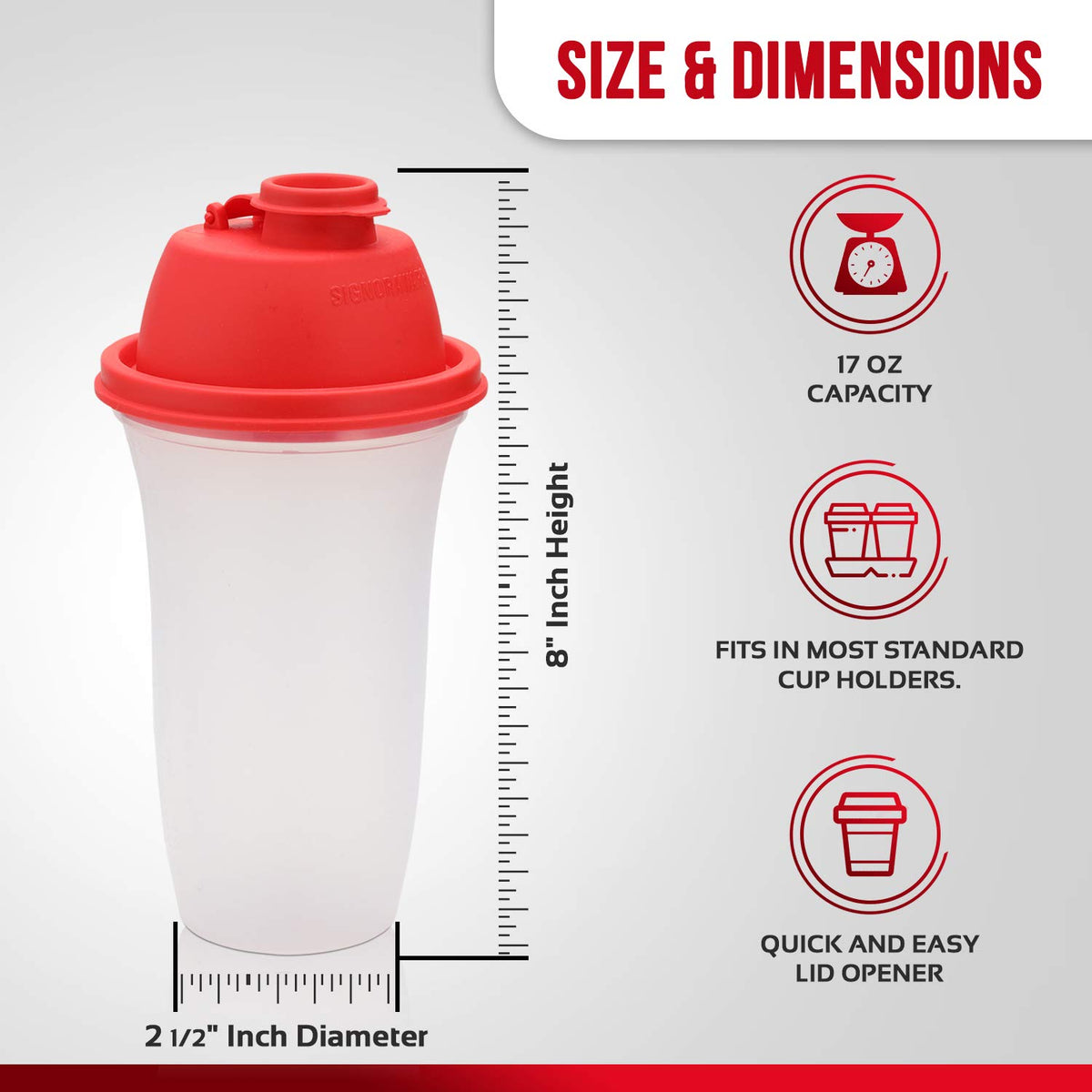 SIGNORA WARE Shaker Bottles 20-Ounce - 2 Pack - image 5