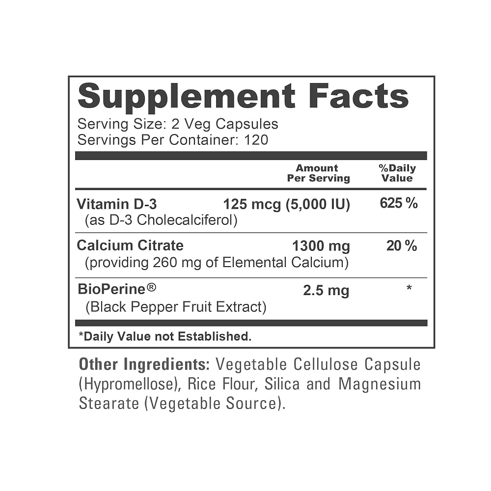 NusaPure Super Calcium with Vitamin D3 1300 mg - 240 Capsules - image 4