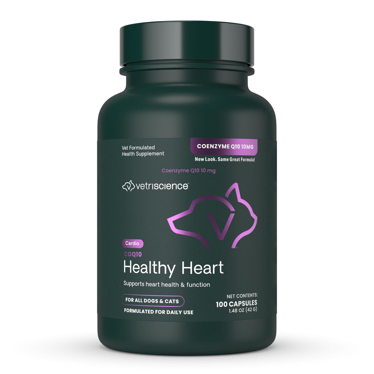 VetriScience CoQ10 Healthy Heart Capsules for Dogs and Cats - 100 Count