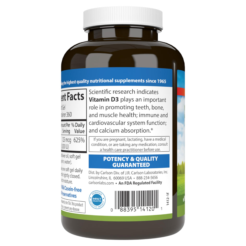Carlson - Vitamin D3 5000 IU (125 mcg)