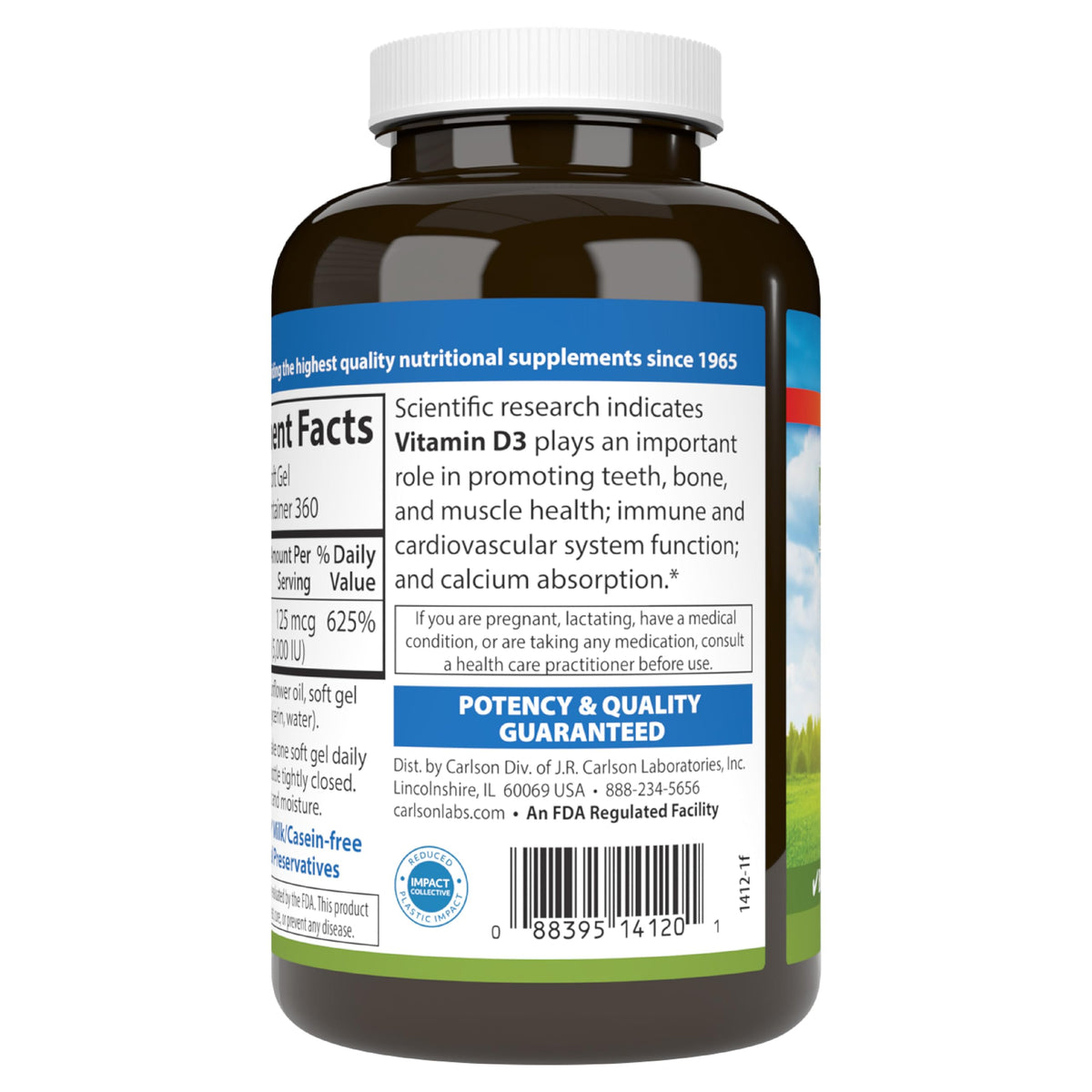 Carlson - Vitamin D3 5000 IU (125 mcg)