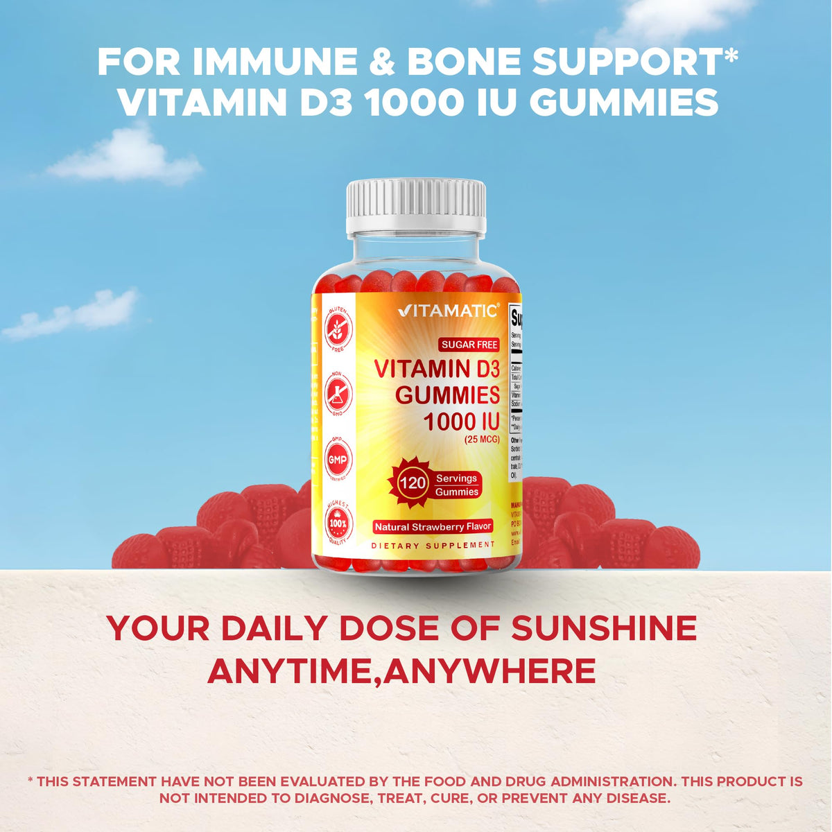 Vitamatic Sugar Free Vitamin D3 50