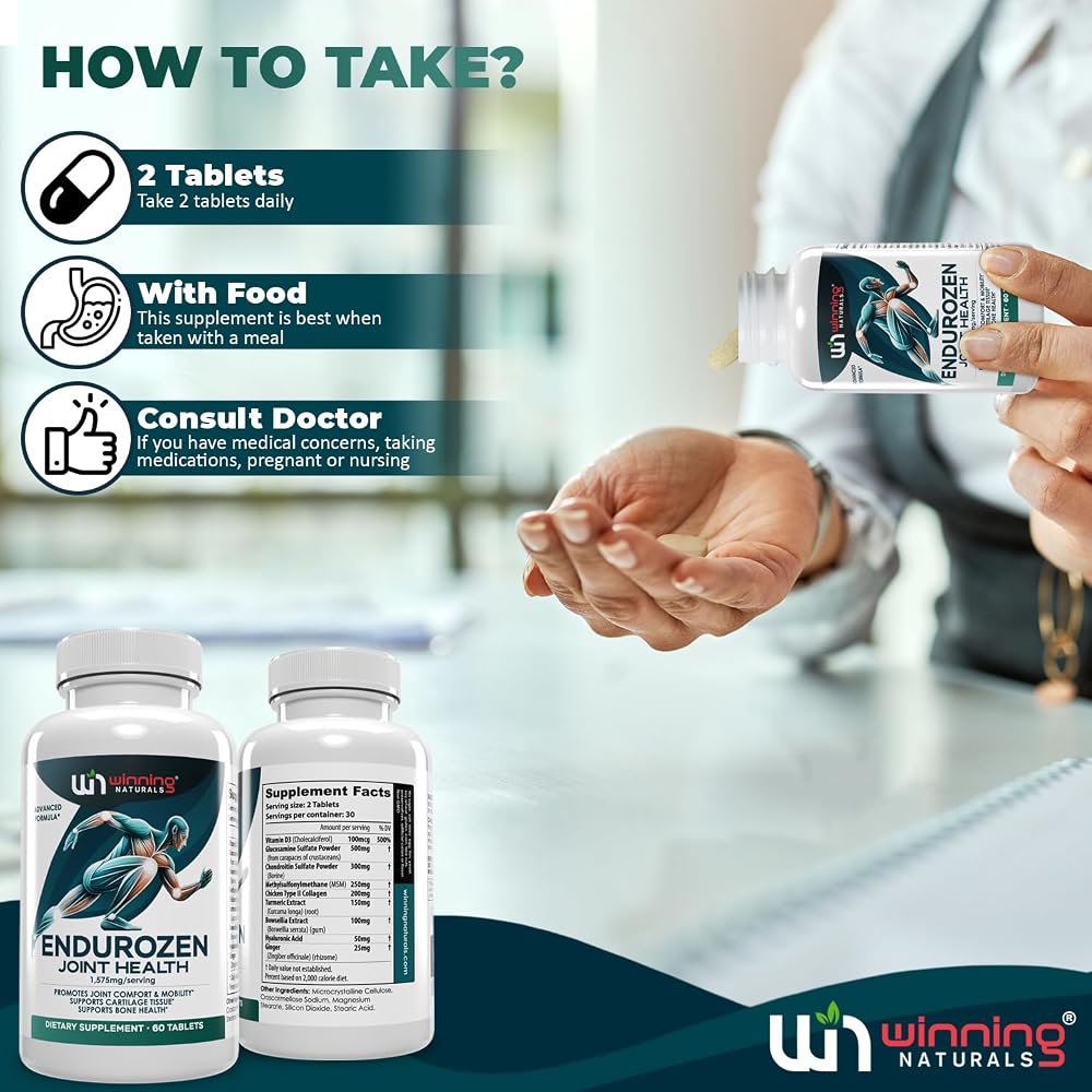 WINNING NATURALS EnduroZen Joint Support Supplement - 60 Tablets - image 5