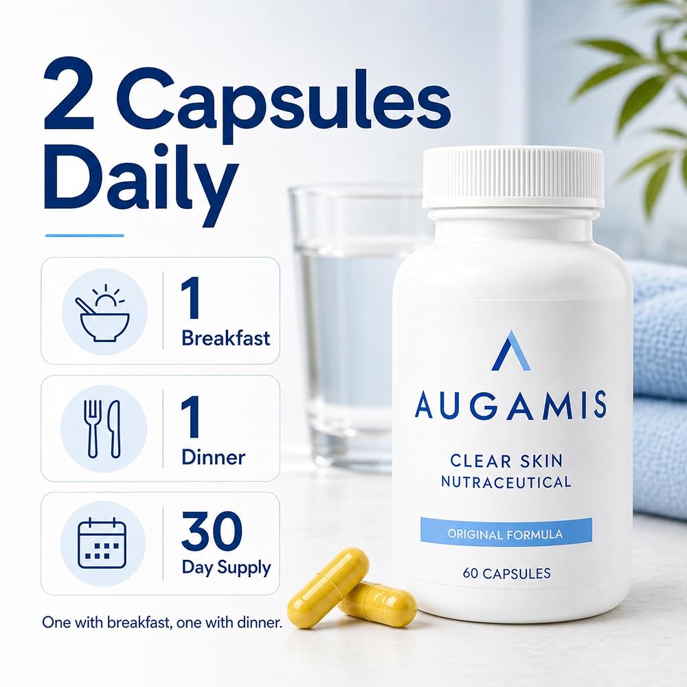 Augamis Hormonal Acne Treatment for Women - No DIM - (60 Capsules