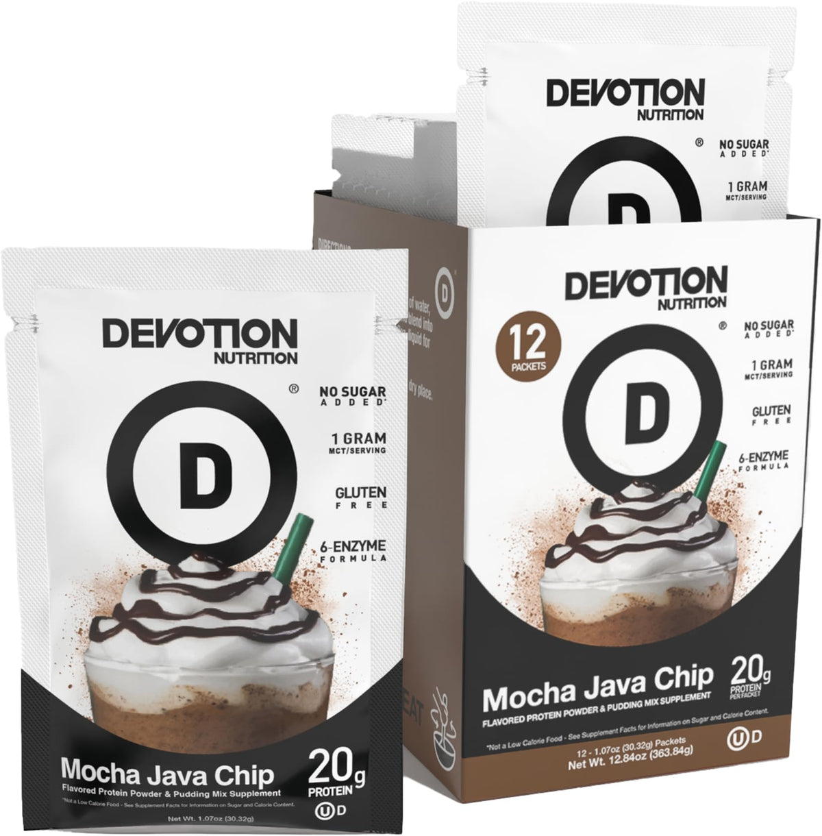 Devotion Nutrition Protein Powder Blend Mocha Java Chip - 12 Packets