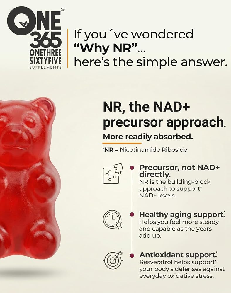 ONE 365 NAD+ Gummies with Nicotinamide Riboside - 90 Gummies - image 3