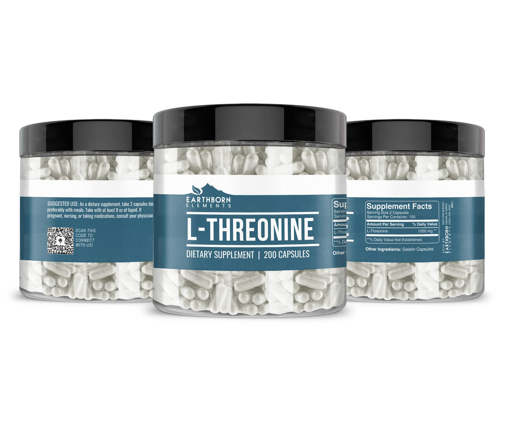 Earthborn Elements L-Threonine Essential Amino Acid - 200 Capsules - image 4