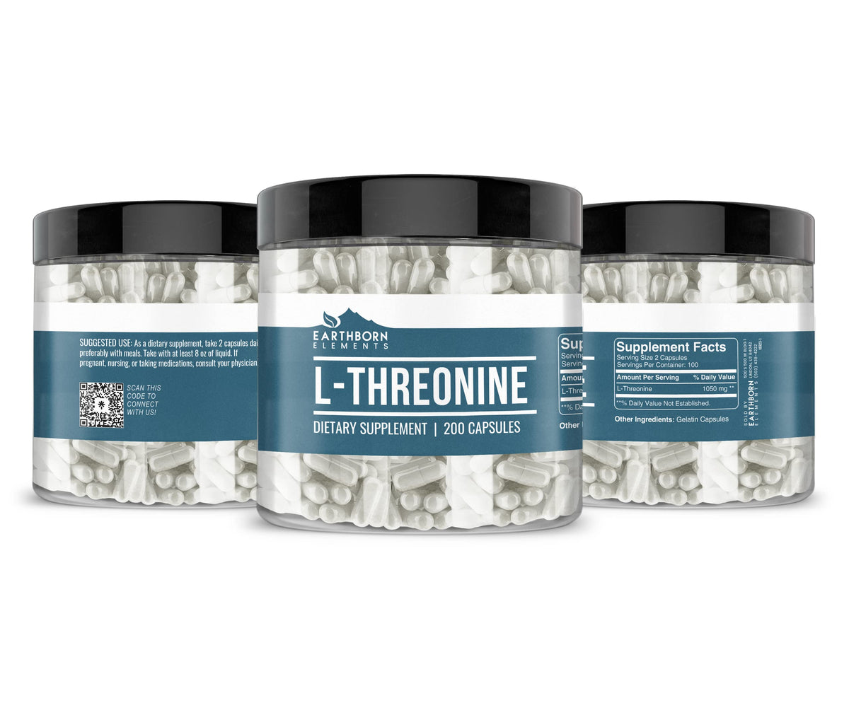 Earthborn Elements L-Threonine Essential Amino Acid - 200 Capsules - image 4