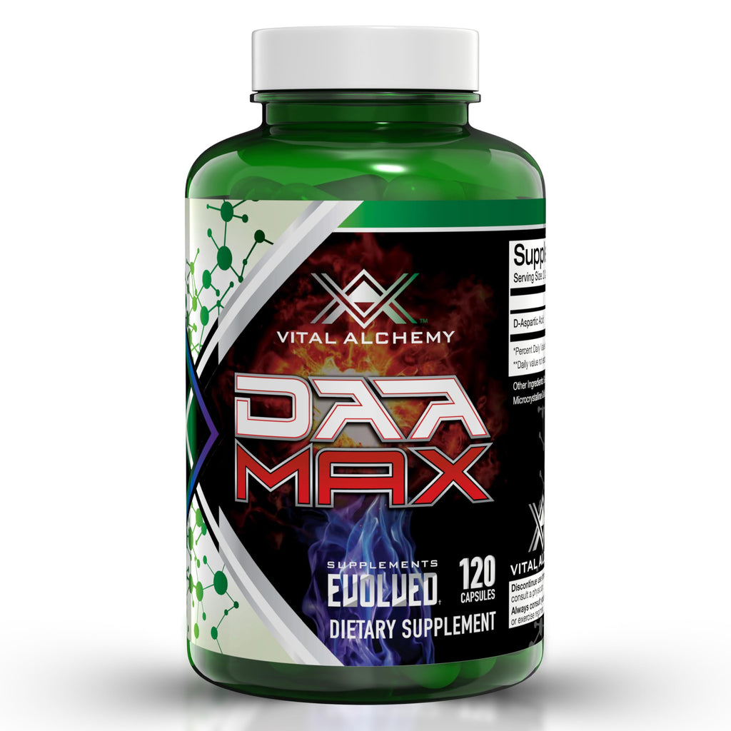 Vital Alchemy DAA MAX Testosterone Booster for Men - 120 Capsules
