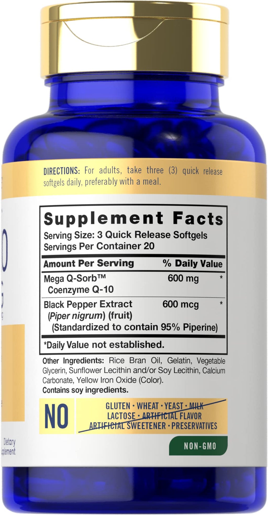Carlyle CoQ10 600 mg Softgels - 60 Count - image 2