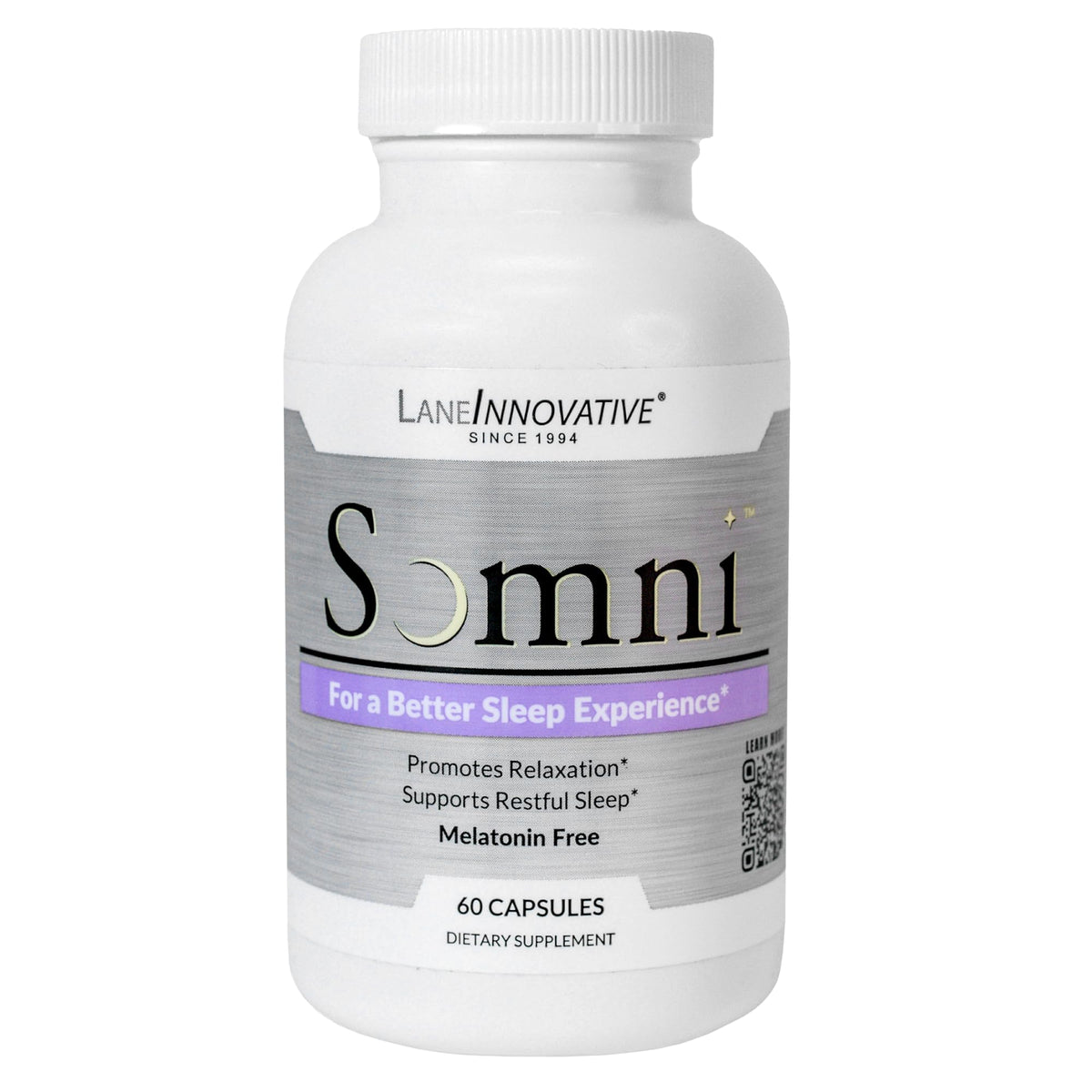 Lane Labs Somni Sleep Aid Supplement - 60 Capsules